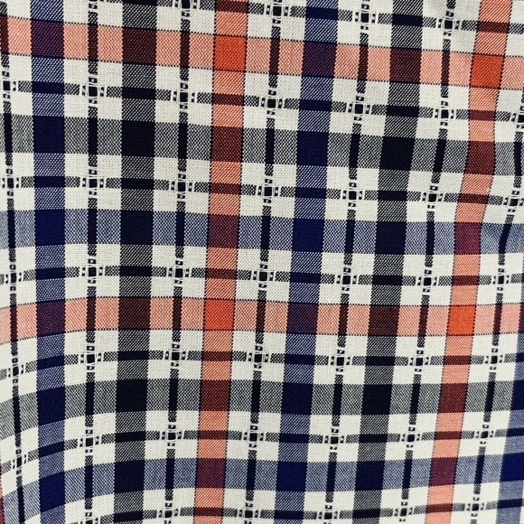 Thomas‎ Dean Long Sleeve Plaid White Plaid Shirt - Picture 6 of 7